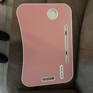 Source Unknown Pink Lap Desk with White Accents